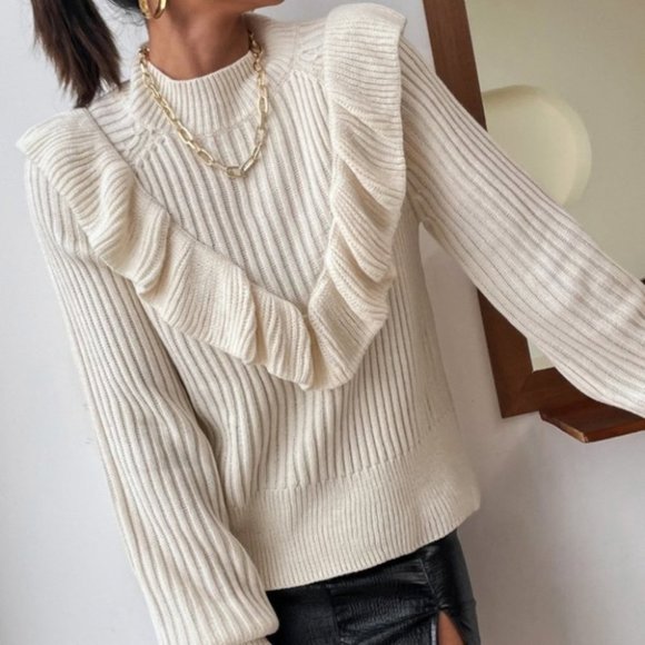 CHIC DOLLZ Ruffled Details Sweater top - Picture 5 of 10